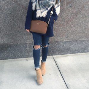 Free People High Waisted Busted Knee Skinny Jeans